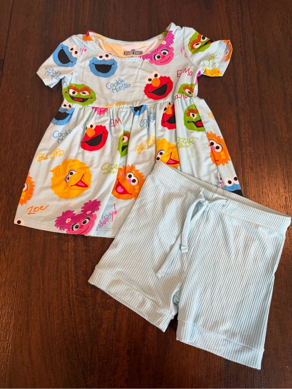 Bums & Roses Sesame Street Shorts Set